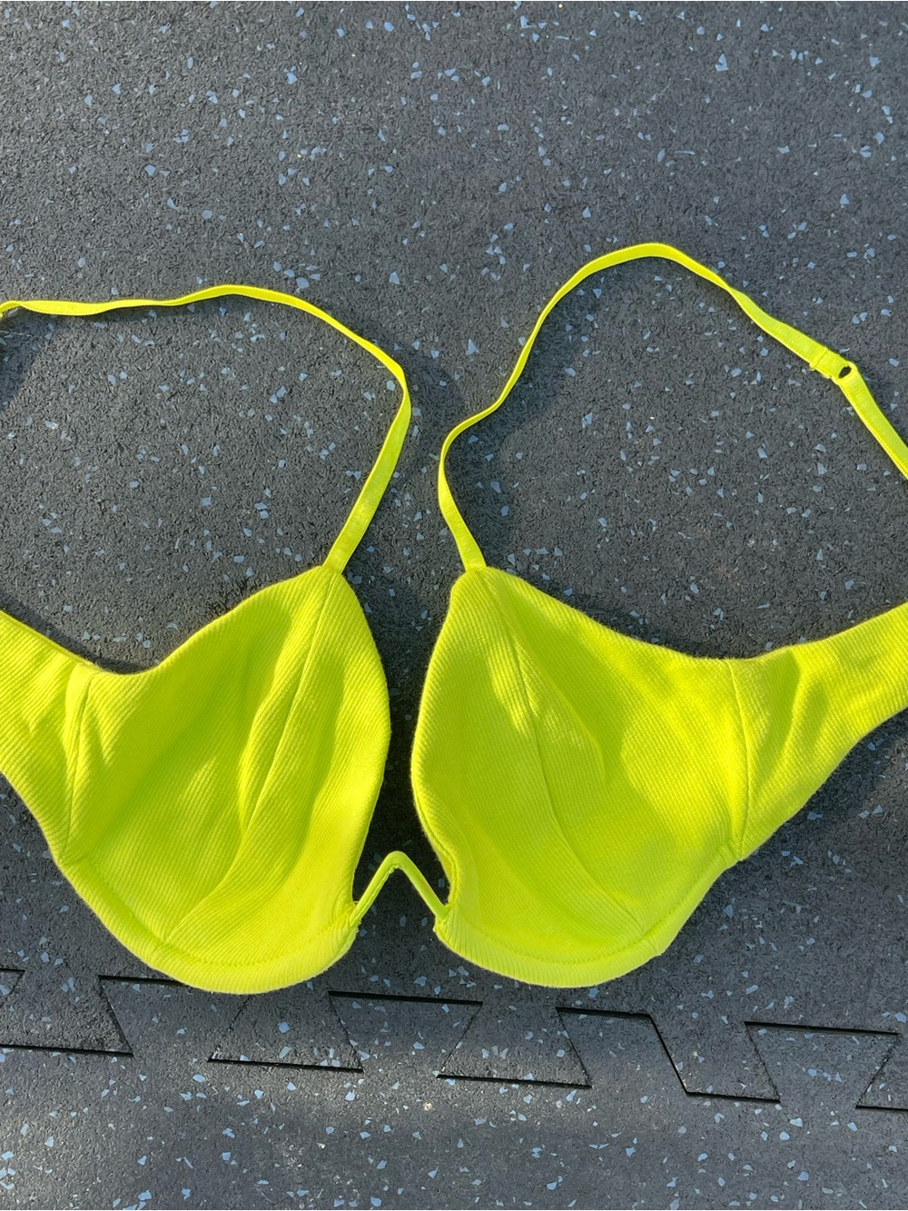 Neon Yellow Underwire Swim Top - Women Swim